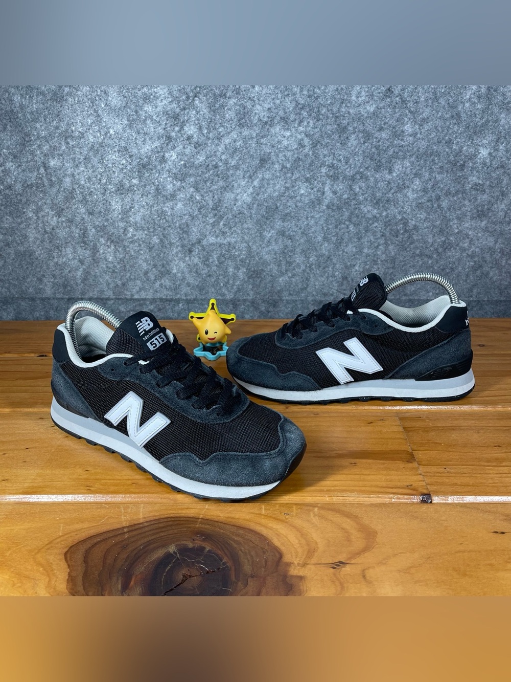 New Balance 515 v3 Womens 7.5 B Black White Suede Mesh Athletic Shoes WL515BLK